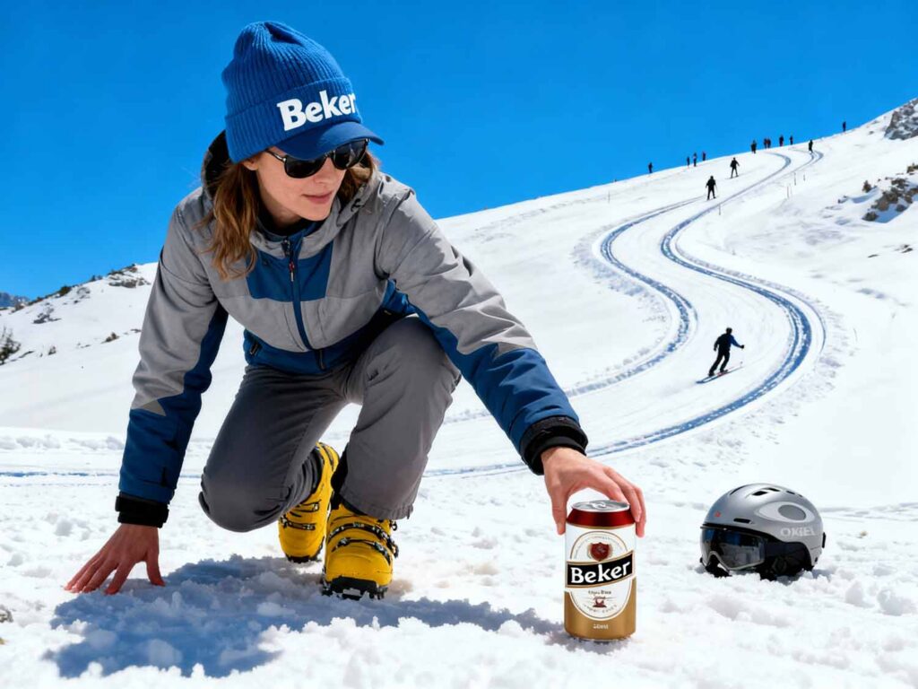 Beker beer in Alpin Ski