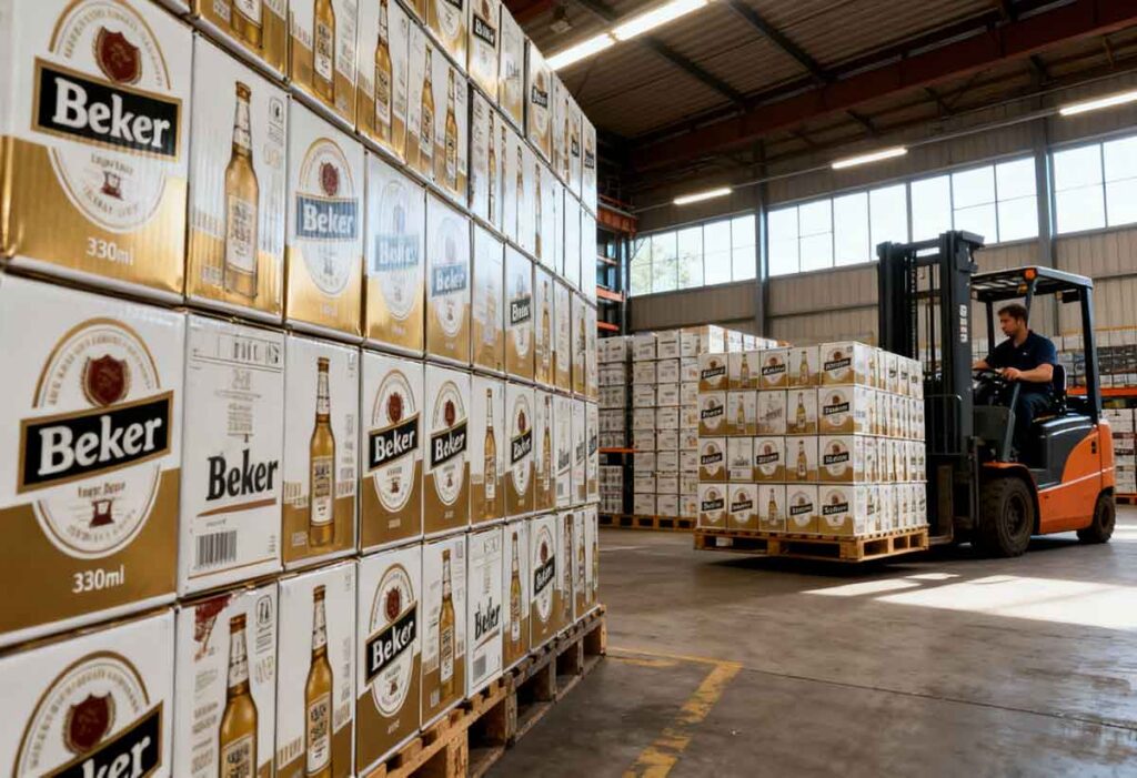 Beker beer trucking warehouse